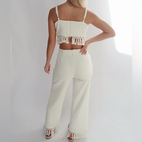 Fore White Tassel Jumpsuit - large - Picture 4 of 14